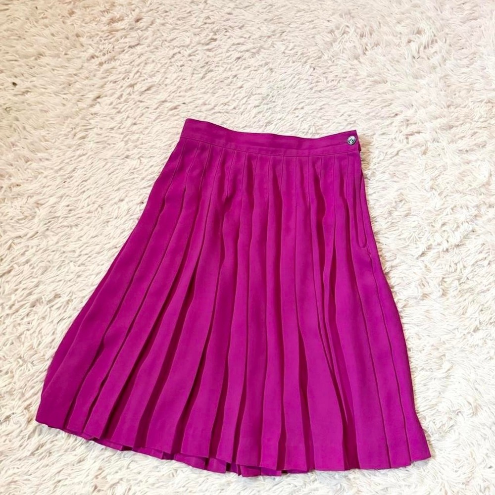 Vintage 80s Pleated Flowy School Girl Preppy Fairycore Skirt Womens 4 Coquette